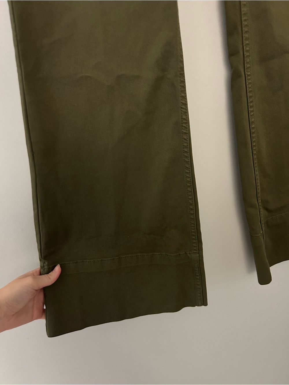 Pilcro Anthropologie The Rylan Relaxed High Rise Flare Pants Green 26 Petite - Picture 4 of 8